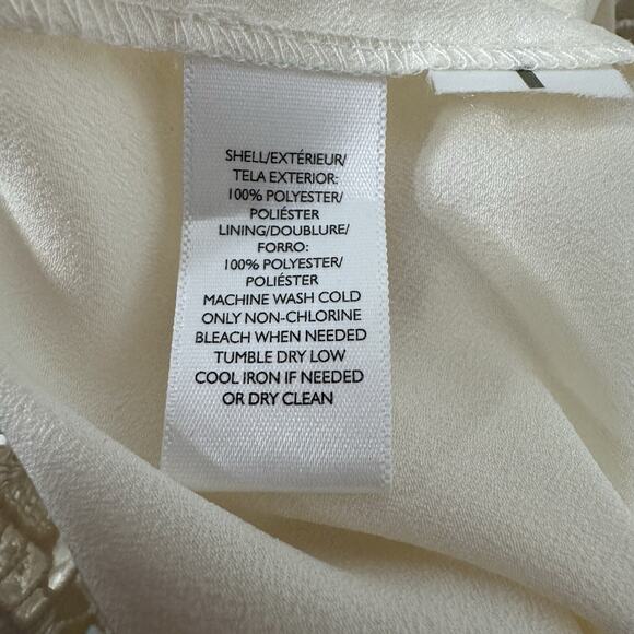 Loft Dress Womens Medium Ivory Lace Knit Layered Costal Lined Breathable Beach - Picture 10 of 11